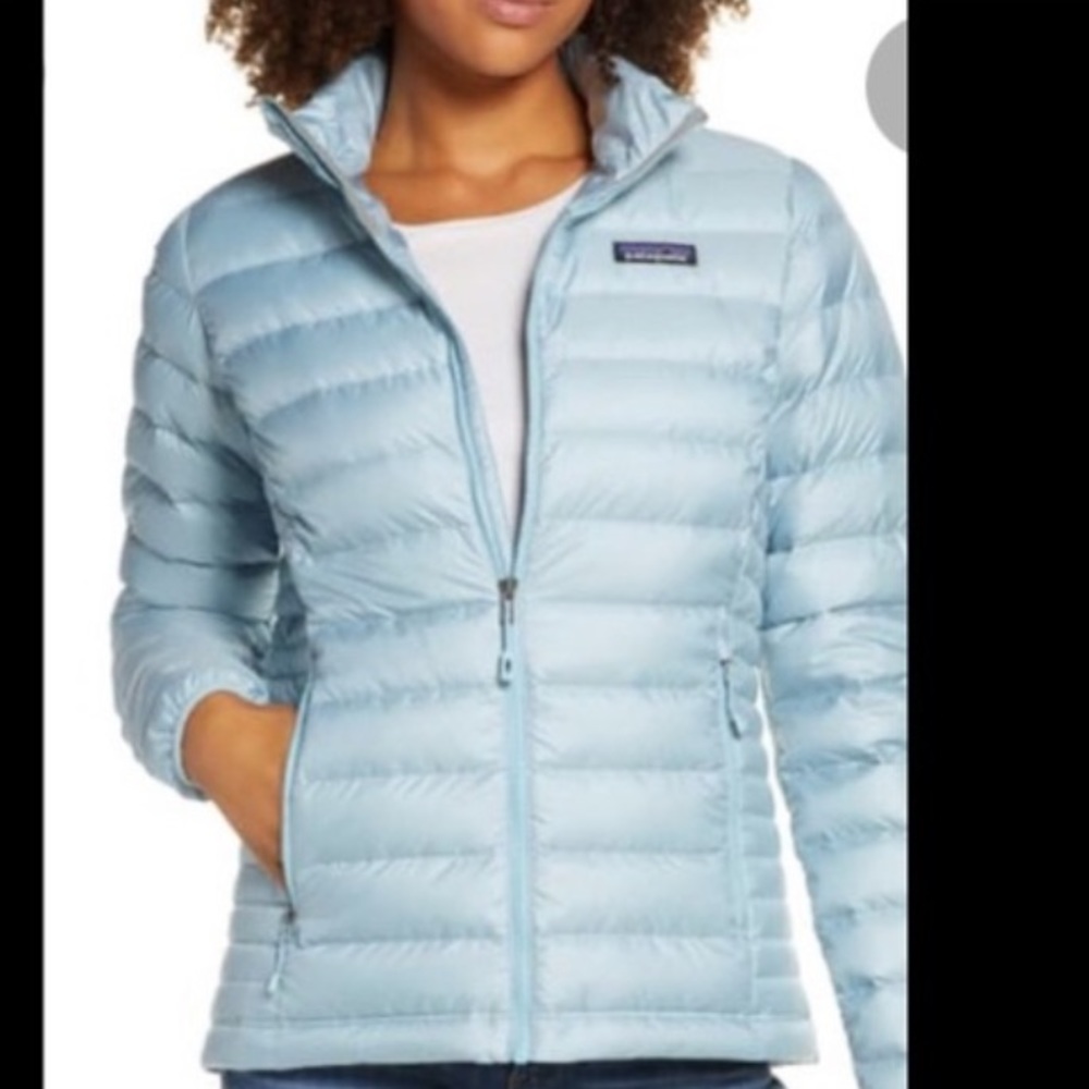 Patagonia sky blue down sweater jacket